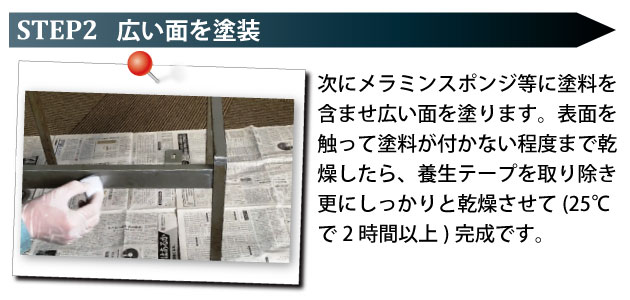 ステップ2：広い面を塗装