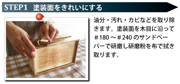 塗装方法STEP1:塗装面をきれいにする