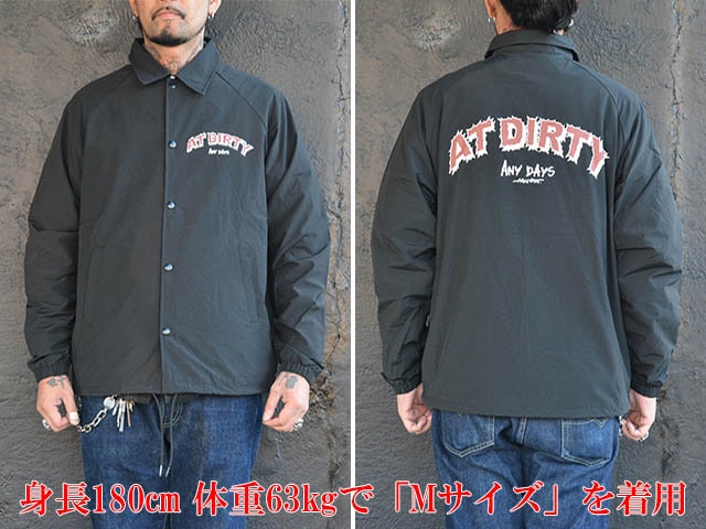 【AT-DIRTY/アットダーティー】2023AW「ATD Coach Jacket/ATDコーチジャケット」(NO NAME/ノーネーム/DRESS  HIPPY/ドレスヒッピー/神戸/ホイールズアパレル/アメカジ/ハーレー/ホットロッド/WOLF PACK/ウルフパック)-WOLF PACK