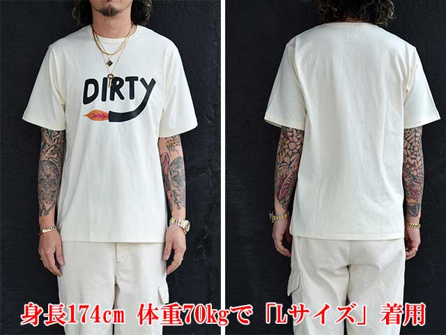全2色【AT-DIRTY/アットダーティー】2025SS「Dirty Fire S/S Tee