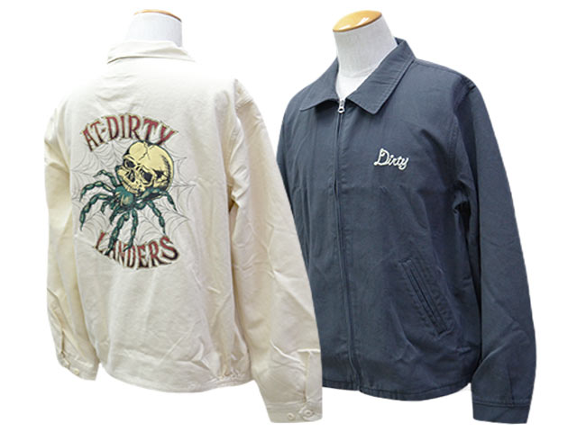 AT-DIRTY ベージュ ジップアップジャケット M 全2色【AT-DIRTY/アットダーティー】2026SS「Skull Spider Jacket