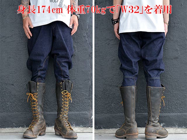 【BLACK SIGN/ブラックサイン】2023SS「Dark Indigo Denim Sheriff  Breeches/ダークインディゴデニムシェリフブリーチーズ」(BSSP-20508)(Jeff  Decker/アメカジ/ハーレー/ジョッパーズ/ミリタリー/ホットロッド/WOLF