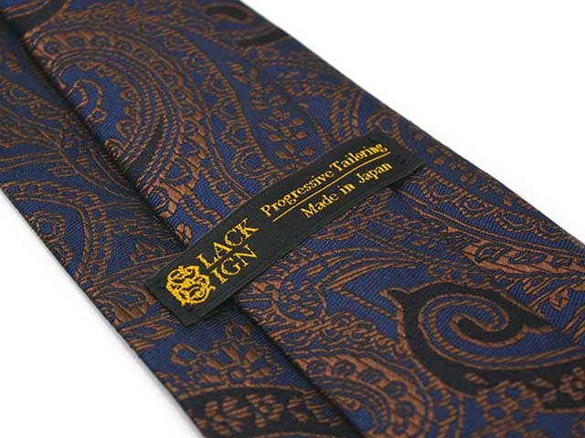 全3色【BLACK SIGN/ブラックサイン】「Paisley Figures Neck Tie