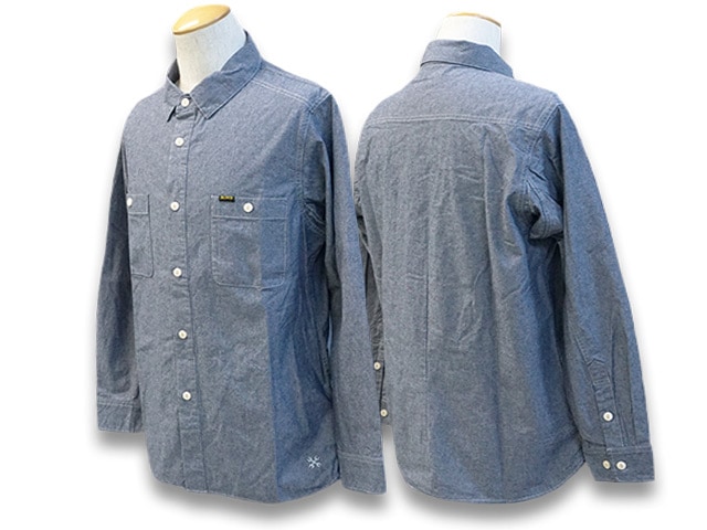 全3色【BLUCO/ブルコ】2023SS「Chambray L/S Work Shirts/シャンブレー