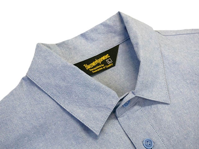 全3色【BLUCO/ブルコ】2023SS「Chambray L/S Work  Shirts/シャンブレーロングスリーブワークシャツ」(1121-3A01)(UNCROWD/アンクラウド/アメカジ/ハーレー/バイカー/ワーク/ホットロッド/WOLF 