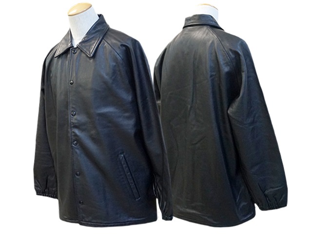 全2色【BLUCO/ブルコ】2023AW「Leather Coach Jacket/レザー