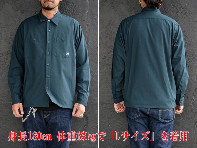 全7色【BLUCO/ブルコ】2023AW「Standard L/S Work  Shirts/スタンダードロングスリーブワークシャツ」(0109)(BWG/UNCROWD/アンクラウド/アメカジ/ハーレー/バイカー/バイク/ホットロッド/WOLF  PACK/ウルフパック)-WOLF PACK