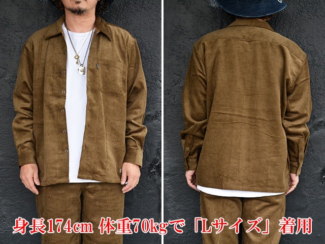 全3色【BLUCO/ブルコ】2025AW「Corduroy Work Shirts/コーデュロイ