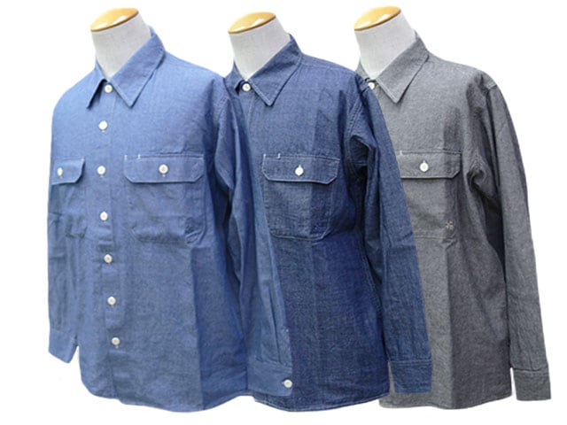 全3色【BLUCO/ブルコ】2026SS「Chambray L/S Work Shirt/シャンブレー