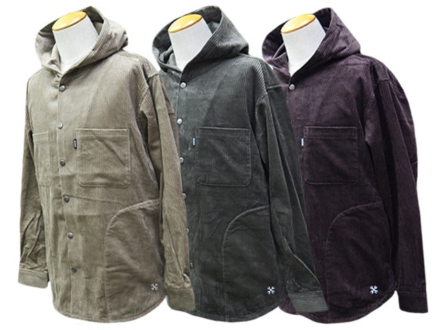 全3色【BLUCO/ブルコ】2025AW「Corduroy Hooded Shirts/コーデュロイ
