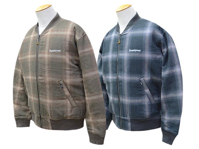 全2色【BLUCO/ブルコ】2025AW「Ombre Check Bomber Jacket/オンブレ