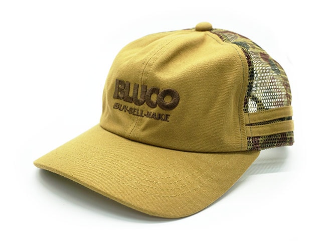 全4色【BLUCO/ブルコ】2023SS「Mesh  Cap”Logo”/メッシュキャップ”ロゴ”」(1406-3A04)(UNCROWD/アンクラウド/BWG/ワーク/ホイールズアパレル/アメカジ/ハーレー/バイカー/ホットロッド/メンズ/WOLF  PACK/ウルフパック)-WOLF PACK