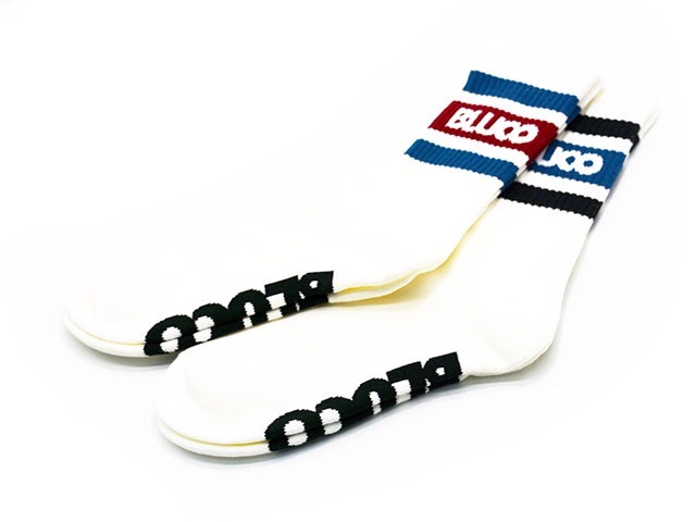 は*う様 新品未使用 SKYLRK ソックス ブルーホワイト2足セット 2足セット【BLUCO/ブルコ】2026SS「2-Pack Sox”LINE