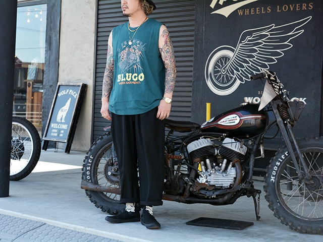 全4色【BLUCO/ブルコ】2026SS「No Sleeve Print Tee”遊鷹