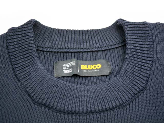 全3色【BLUCO/ブルコ】2025AW「Crew Neck Rib Knit Sweater/クルー