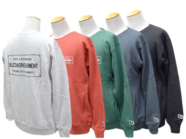 BLUCO スウェット 3枚セット XL 全5色【BLUCO/ブルコ】2026AW「Sweat Shirt”TICKET”/スウェットシャツ