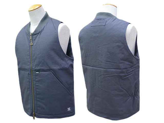 全3色【BLUCO/ブルコ】2025AW「Rib Collar Duck Vest/リブカラーダック