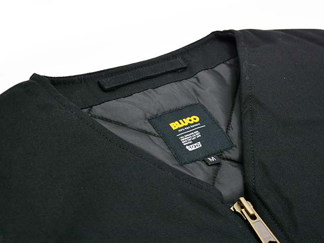 全3色【BLUCO/ブルコ】2025AW「V Neck Duck Vest/Vネックダックベスト