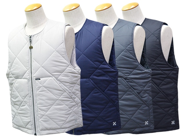 全4色【BLUCO/ブルコ】2026AW「Nylon Ripstop Quilted Vest/ナイロン