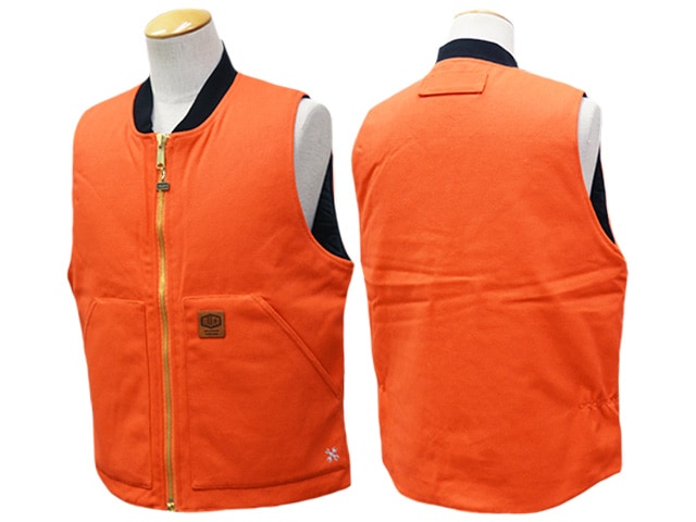 全4色【BLUCO/ブルコ】2026AW「Rib Collar Duck Vest/リブカラーダック
