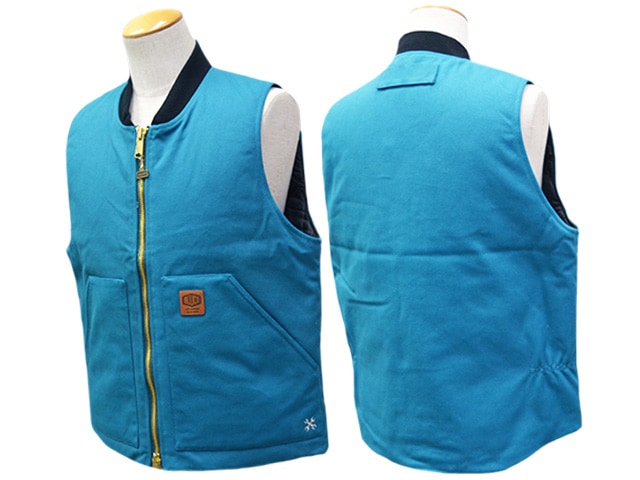 全4色【BLUCO/ブルコ】2026AW「Rib Collar Duck Vest/リブカラーダック