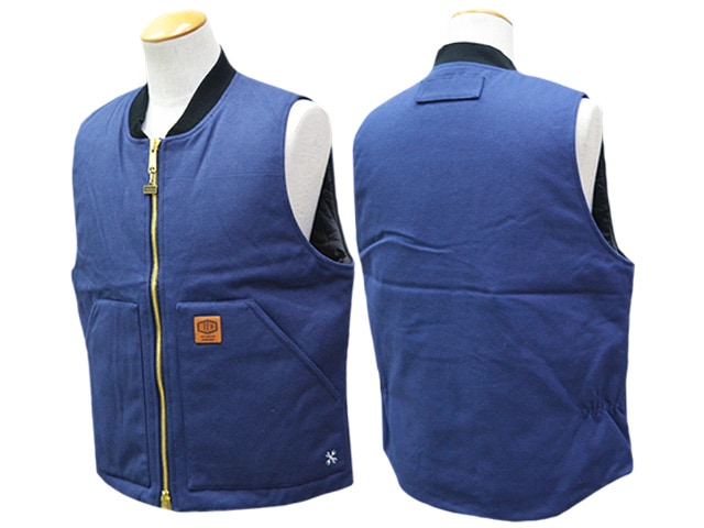 全4色【BLUCO/ブルコ】2026AW「Rib Collar Duck Vest/リブカラーダック