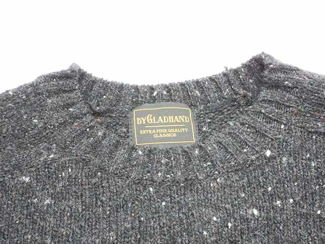 【BY GLADHAND/バイグラッドハンド】2023AW「Nep Crew Neck Sweater”GOOD  FIELD”/ネップクルーネックセーター”グッドフィールド”」(BYGH-23-AW-14)(GANGSTERVILLE/ギャングスタービル/WEIRDO/ウィアード/GLAD 