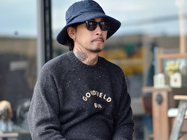 【BY GLADHAND/バイグラッドハンド】2023AW「LIZZY Denim  Hat/リジーデニムハット」(BYGH-23-AW-05)(GANGSTERVILLE/ギャングスタービル/WEIRDO/ウィアード/アメカジ/ホットロッド/WOLF  PACK/ウルフパック)-WOLF PACK