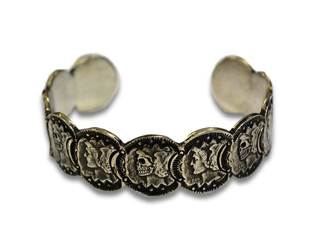 【CHOOKE/チョーク】「Two Face  Bangle/トゥーフェイスバングル」(C-15)(オールドコイン/アンティークコイン/ヴィンテージコイン/ネイティブアクセサリー/アクセサリー/ハーレー/アメカジ/プレゼント/WOLF  PACK/ウルフパック)-WOLF PACK