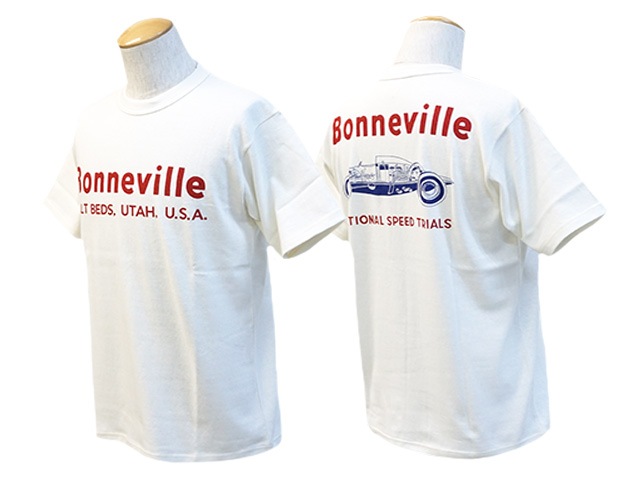 全2色【FREE WHEELERS/フリーホイーラーズ】2023SS「Short Sleeve Crew Neck Tee”BONNEVILLE  1940-50s”/ショートスリーブクルーネックTee”ボンネビル1940-50s”」(2325005)(アメカジ/WOLF