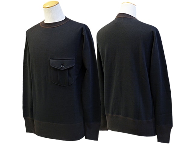 【FREE WHEELERS/フリーホイーラーズ】2023FW「Set-In Sleeve Pocket Sweat  Shirts/セットインスリーブポケットスウェットシャツ」(2334002)(ホイールズアパレル/アメカジ/アウトドア/ハーレー/ホットロッド/WOLF  