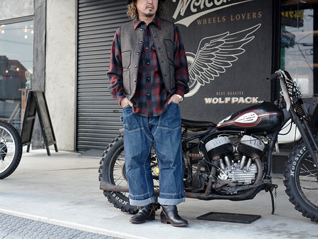 フリーホイーラーズ LONGSHOREMAN VEST FREEWHEELERS(フリーホイーラーズ) “LONGSHOREMAN” WINTER WORKER VEST