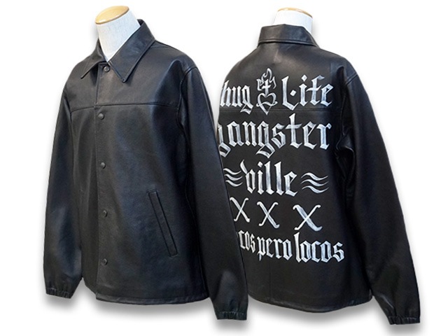 【GANGSTERVILLE/ギャングスタービル】2023SS「Sacred Heart Light Leather  Jacket/セイクレッドライトレザージャケット」(GSV-23-SS-01)(WEIRDO/ウィアード/GLAD HAND/グラッドハンド/OLD  