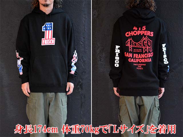 トップス 415 CLOTHING FRISCO 415 HOODIE SWEAT 全2色【415 CLOTHING/415クロージング】「Printed Pullover Hoodie
