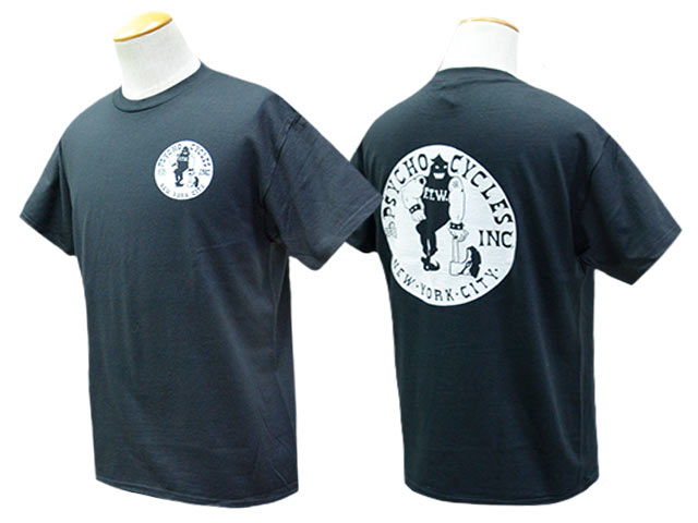 激レアデッドストック JOHN LYDON PSYCHOS PATH SHIRT PSYCHO CYCLES/サイコサイクルス】「Printed Crew Neck Tee”Left Chest