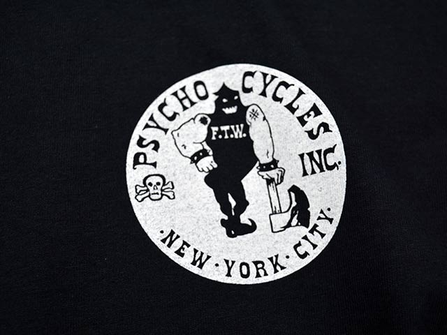 PSYCHO CYCLES/サイコサイクルス】「Printed Crew Neck Tee”Left Chest