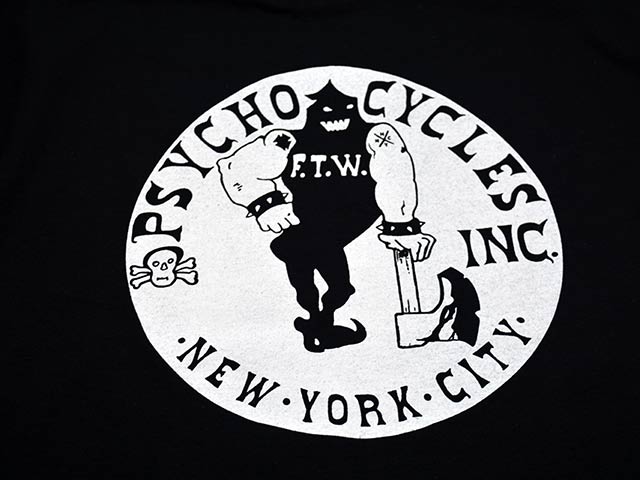 PSYCHO CYCLES/サイコサイクルス】「Printed Crew Neck Tee”Left Chest