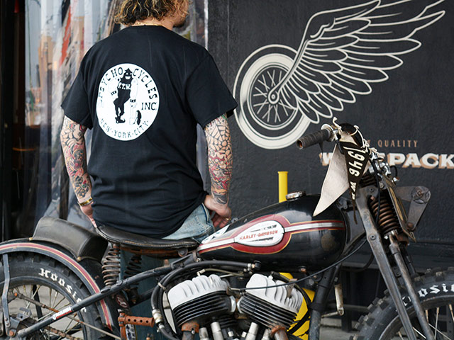PSYCHO CYCLES/サイコサイクルス】「Printed Crew Neck Tee”Left Chest