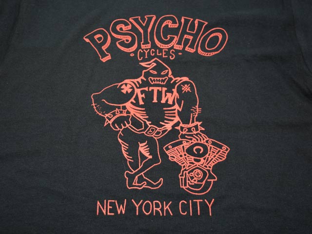 全2色【PSYCHO CYCLES/サイコサイクルス】「Printed Crew Neck Tee