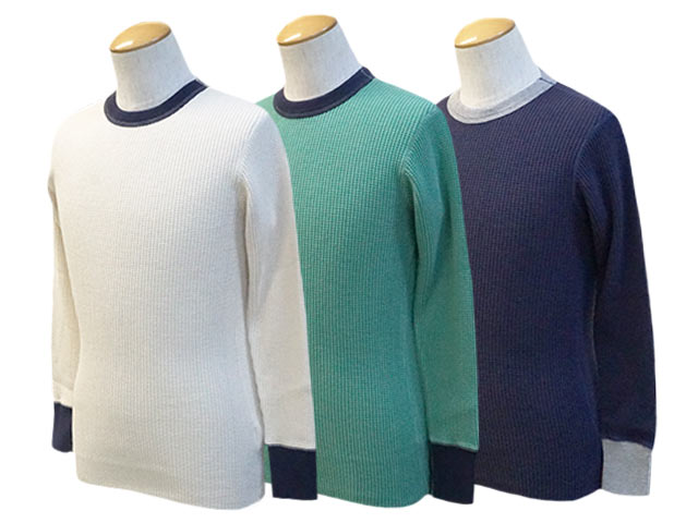 全3色【JELADO”ATHLETIC BRAND”/ジェラード”アスレチックブランド”】2023AW「Crew Neck MEGA Thermal  2Tone/クルーネックメガサーマル2トーン」(AB83212)(The 2 Monkeys/ザ トゥーモンキーズ/アメカジ/ミリタリー/WOLF 