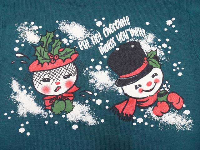 【Miss Ladybug/ミスレディーバグ】2021AW「Christmas Snowman Turtle Neck  Sweater/クリスマススノーマンタートルネックセーター」(ML-21-AW-04)