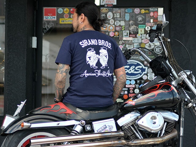 全2色【SIRANO BROS/シラノブロス】2023SS「7.1z S/S  Tee”Mr.T＆Mr.Y”/7.1ozショートスリーブTee”Mr.T＆Mr.Y”」【あす楽対応】(ホイールズアパレル/アメカジ/ハーレー/ホットロッド/WOLF  PACK/ウルフパック)-WOLF PACK