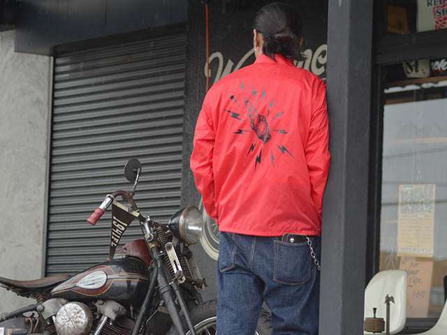 【WOLF PACK original/ウルフパックオリジナル】「Nylon Coach Jacket”Spark  Plug”/ナイロンコーチジャケット”スパークプラグ”」, (Wheels Lovers