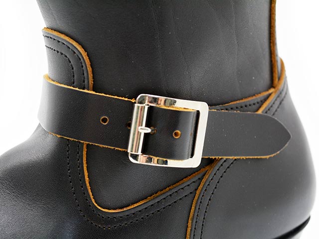 BLMAIN バルマン バックジップエンジニアブーツ　ブラック 2連ベルト 45 BLMAIN バルマン バックジップエンジニアブーツ ブラック 2連