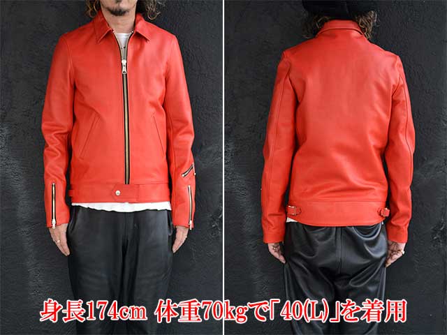 max fritz 赤 シングルライダースジャケット 40 LEATHER - MaxFritz SENDAI OFFICIAL ONLINE STORE