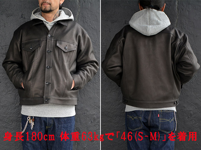 【CWORKS by FINE CREEK&CO/シーワークス バイ ファインクリークアンドコー】「Drop Shoulder Deerskin  Jacket”Ban Field Deer”/ドロップショルダーディアスキンジャケット”バンフィールドディア”」(CWJK012)-WOLF PACK