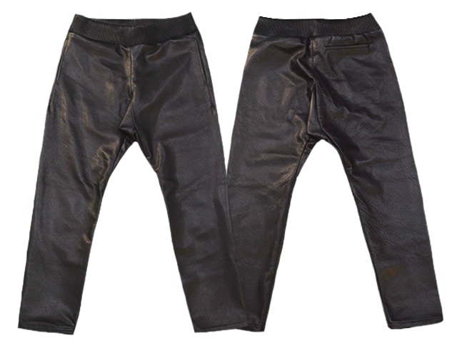 【MOSSIR by FINE CREEK&CO/モシール バイ ファインクリークアンドコー】「Washable Leather Tapered  Track  Pants”LENDER”/ウォッシャブルレザーテーパードトラックパンツ”レンダー”」(MOPT023)【予約商品/2024年11-3月入荷予