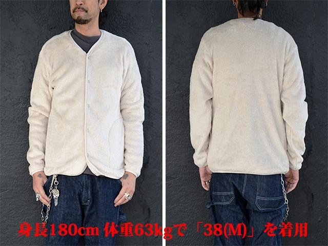 全3色【MOSSIR/モシール】2022AW「Fleece Cardigan”Crover  Hiloft”/フリースカーディガン”クローバーハイロフト”」(MOSW007)(ファインクリークアンドコー/ファインクリークレザース/CWORKS/ハイラージレザー/アメカジ/WOLF 