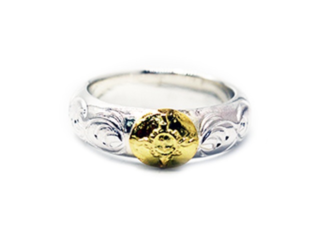 FIRST-ARROWS K18付唐草甲丸リング　#23 FIRST-ARROWS K18付唐草甲丸リング #23 V118693806 アウトレ