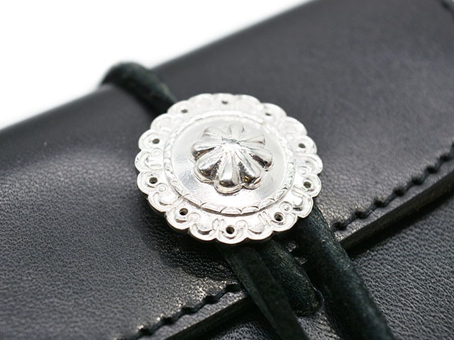 全2色【FIRST ARROW's/ファーストアローズ】「Butterfly Wallet with Medium SV  Concho/ミディアムSVコンチョ付きバタフライウォレット」(L-009C/L-009F),  (ネイティブ/インディアン/財布/アメカジ/アクセサリー/プレゼント/WOLF 